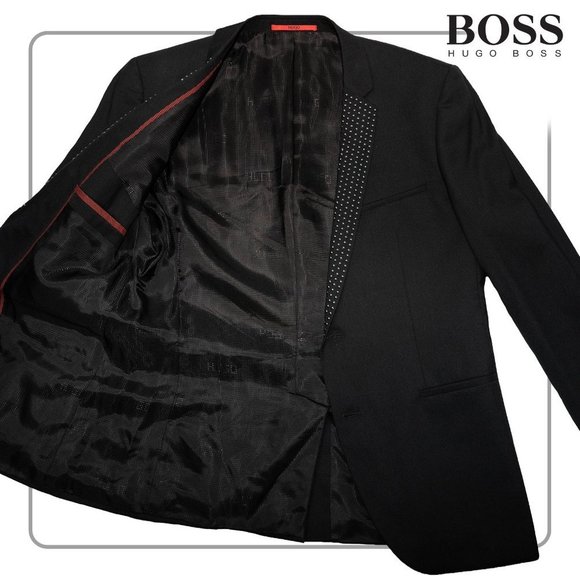 Hugo Boss Red Label Adrisonstuds Men's Black Blazer (size 42R) - Picture 6 of 7